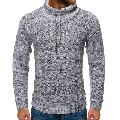 

Toponeto Mens Autumn Winter Casual Pure Color O-Neck Long Sleeve Knitted Sweater Tops