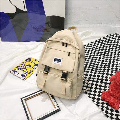 

Double-shoulder bag inswind fashion schoolbag Korean version female high school backpack junior high school students travel Korean