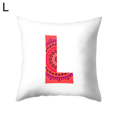 

Simple English Letter Square Pillow Case Cushion Cover Sofa Bed Car Office Decor