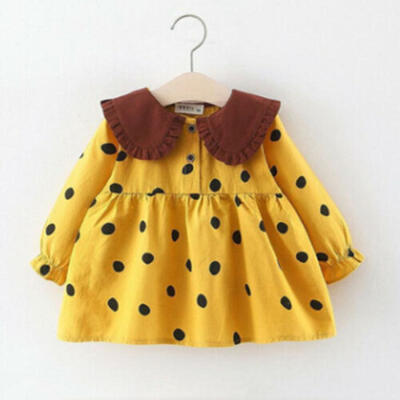 

Newborn Baby Girl Clothes Polka Dot Princess Dress Pageant Party Dress Sundress