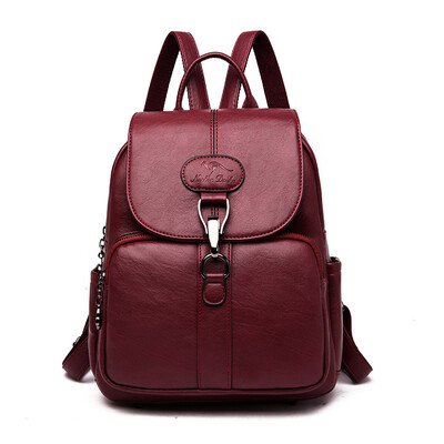 

Backpack 2019 new soft leather fashion travel backpack
