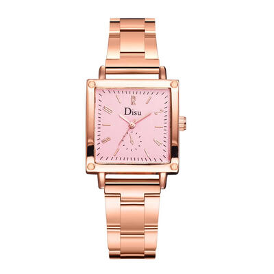 

Luxury Women Watches Simple Square Dial Ladies Fashion Quartz Wristwatch Rose Gold Alloy Strap Clock Casual Reloj Mujer