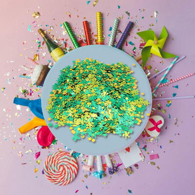 

Greensen Festival Party Wedding Decoration Lucky Shamrock Clown Gold Round Confetti