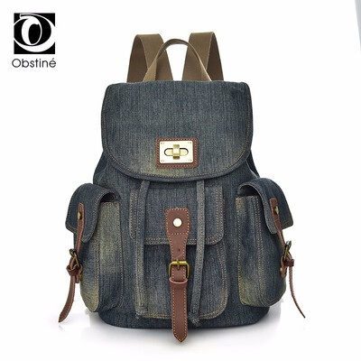 

2018 Vintage Backpack Women Canvas Drawstring Backpacks Womens Denim Back Packs School Bagpack for Teenage Girl Travel Bags