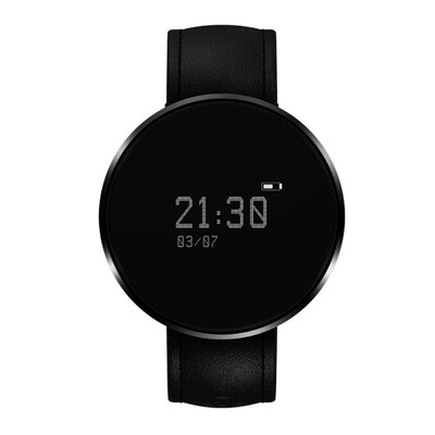 

Bluetooth40 OLED Touch Screen Leather Belt Android iOS Smart Watch