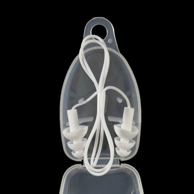 

Reusable Silicone String Ear Plugs suit SleepingSnoringSwimmingWorkTravel 2 Pcs