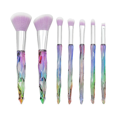 

〖Follure〗7 Pcs Crystal And Diamond Transparent Handle Cosmetic Brush Set
