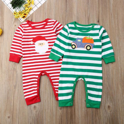 

UK 2019 Xmas Halloween Baby Boy Girl Clothes Long Sleeve Romper Jumpsuit Outfit