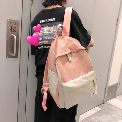 

Ins backpack female college students backpack Korean high school girls simple campus Joker computer backpack