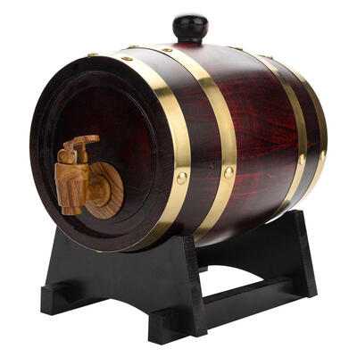 

15L Vintage Wood Oak Timber Wine Barrel for Beer Whiskey Rum PortOak Barrel Vintage Wood Oak