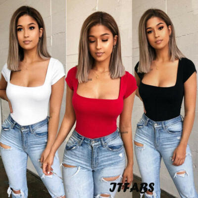

Women Sleeveless Bandage Bodysuit Leotard Tops Blouse T-shirt Jumpsuit Rompers