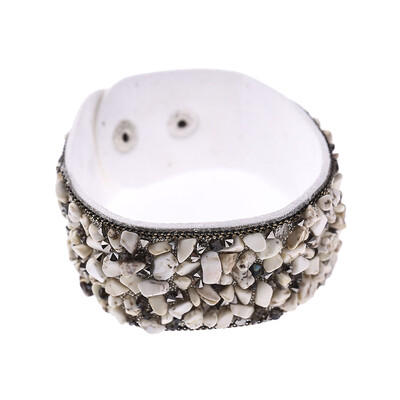 

Bling Rhinestone Leather Wrap Wristband Cuff Punk Crystal Bracelet Bangle Party