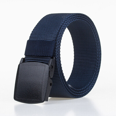 

Men&Women belt high quality solid color Nylon Plastic buckle Men belt outdoor casual cowboy pants belt