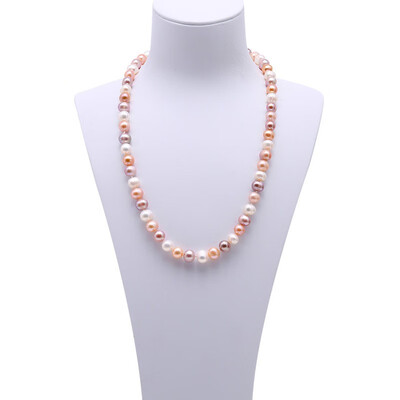 

YIAILI 8-9mm colored pearl necklace bracelet earrings 8089