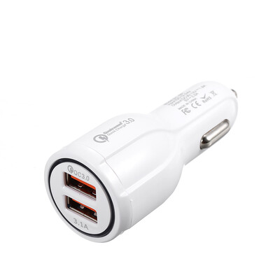 

Quick Charge 30 Car Charger Adapter Fast Charging with Dual USB Ports