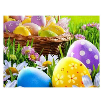 

5D DIY Easter Theme Cartoon Animal Diamond Embroidery Full Round Drill Covered Paint By Number Kits for Adults Childrens Paint