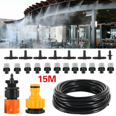 

2019 New 15M Outdoor Garden Misting System Water Cooling Patio Mist Spray Kit