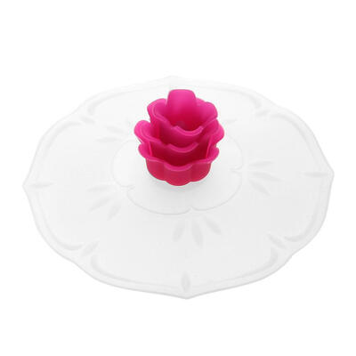 

Reusable Silicone Rose Dustproof Cup Lid Leak Proof Airtight Seal Covers