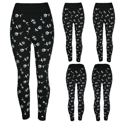 

Starmoon Women Seamless Print Yoga Sports Tight Pants Hips High Waist Thread Pant