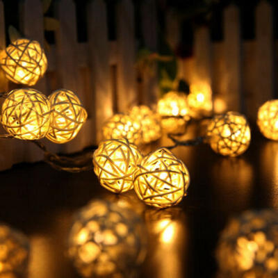 

1020 LED Warm White Rattan Ball LED String Christmas Wedding Party Fairy Lights