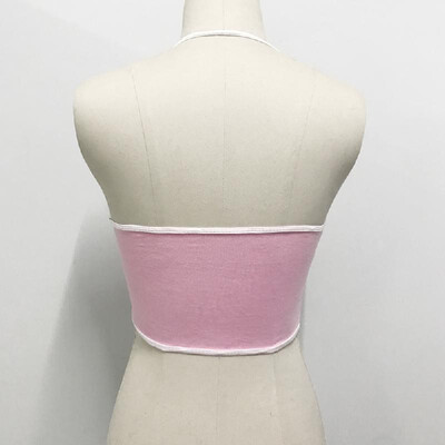 

New Sexy Women Vest Crop Top Floral Embroidery Halter Scoop Neck Sleeveless Casual Short Blouse