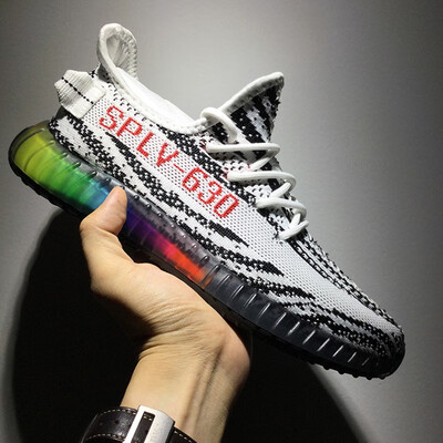 

FAN PAO like Adidas yeezy air boost SPLV-630 casual men colorful zebra mesh running sport athletic sport sneakers walking footwear