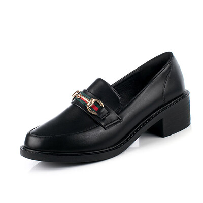 

801 Europe&the United States British single shoes womens fashion simple&thick with thin w