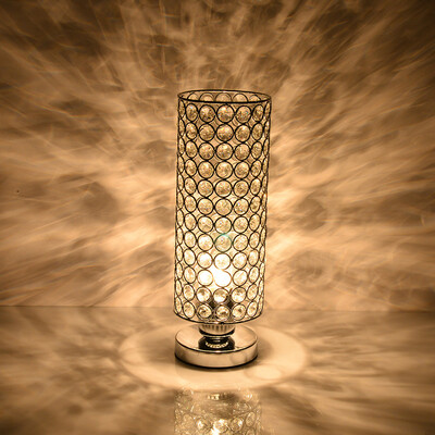

Gobestart Crystal Table Lamp Nightstand Decorative Room Desk Lamp For Bedroom