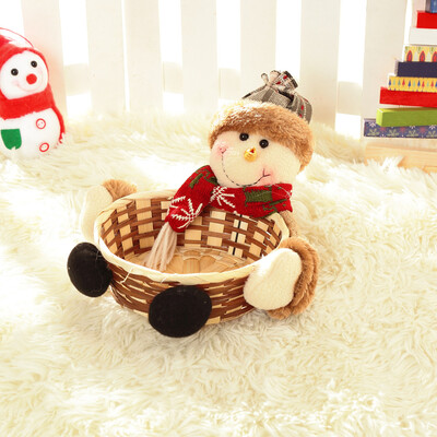 

Tailored Christmas Candy Storage Basket Decoration Santa Claus Storage Basket Gift A