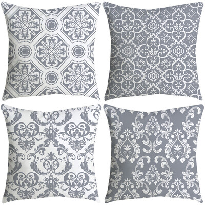 

Siaonvr Set of 4 Decorative Blue&White Porcelain Throw Pillow Cover 18 x 18