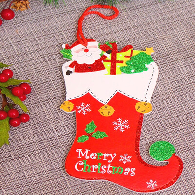 

〖Follure〗Christmas Tree Decoration Shiny Merry Letter Card for Xmas Hanging Ornament