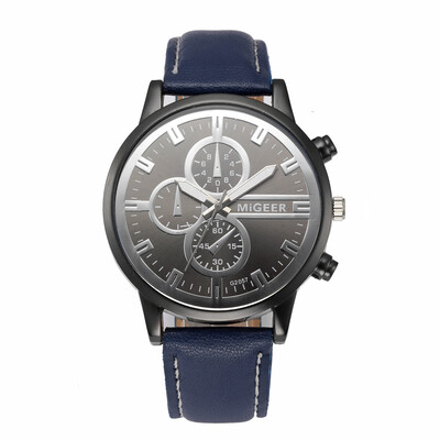 

Gobestart Retro Design Leather Band Analog Alloy Quartz Wrist Watch