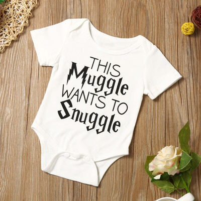 

Newborn Baby Girl Boy Short Sleeve Letter Print Romper Jumpsuit Outfits Clothes