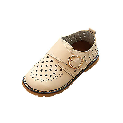 

Children Kid Infant Boys Star Hollow Hole Leather Non-Slip Casual Shoes