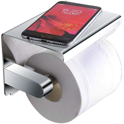 

CVBAB 304 stainless steel toilet paper tray toilet toilet paper holder toilet tissue box to send nail-free plastic punching stainless steel mobile phone holder CP5807