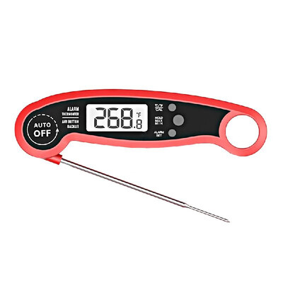 

Waterproof Digital Instant Read Meat Thermometer Over Temperature Alarm with 44〃 Folding Foldable Probe Calibration Function for