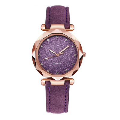 

RM Ladies fashion Korean Rhinestone Rose Gold Quartz Watch Female Belt Watch