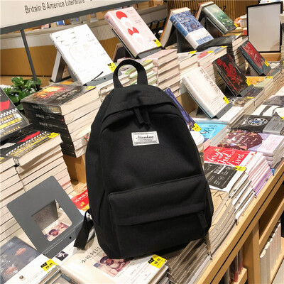

Ins bag girl Korean version of high school students campus simple Sen department canvas ancient sense girl backpack shoulder bag