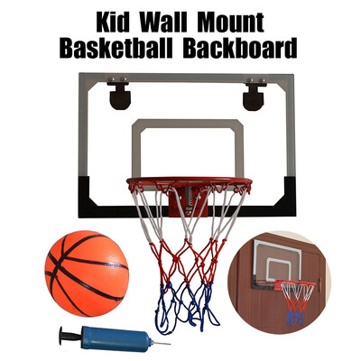 

Indoor Mini Basketball Hoop Ring Backboard Kit Door Mounted Mount Kid Set