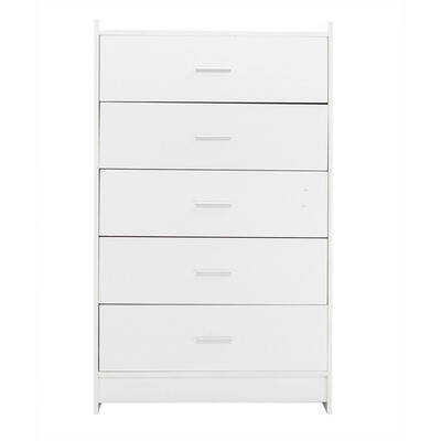 

5 Drawer Storage Organizer Cabinet Wood Top Multipurpose End Side Table Nightstand for Bedroom Home