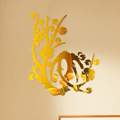 

〖Follure〗3D Diy Flower Shape Acrylic Wall Sticker Modern Stickers Decoration