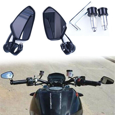 

Universal Motorcycle Rear View Side Mirrors 360 Swivel Handlebar 211457CM