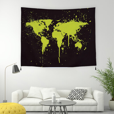 

Toponeto World Map Wall Hanging Printed Tapestry Polyester Tapestry Corridor Blanket