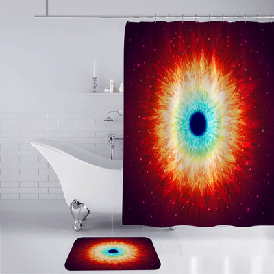 

Toponeto New Waterproof Shower Curtain with 12 Hooks 3D Printed Bathroom Polyester