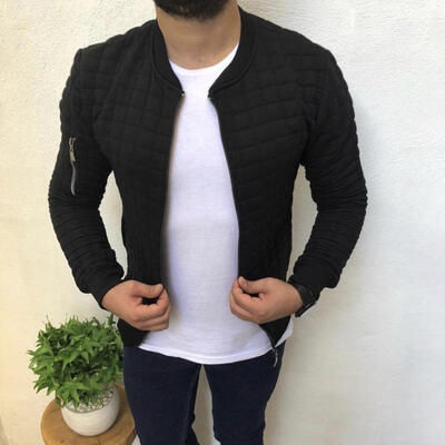 

New Mens Slim Collar Jackets Fashion Jacket Tops Casual Coat Outerwear PLUS SIZE