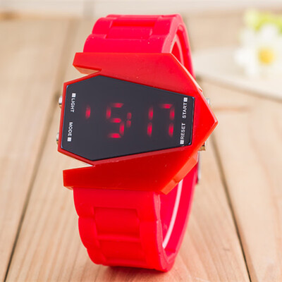 

Personality fashion multi-function LED watch macarons men&women luminous table Korean version of the aircraft head s