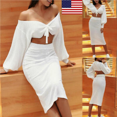 

Women Sexy Two Piece Set V-Neck Crop Top Pants Casual Shorts dress Suit Party