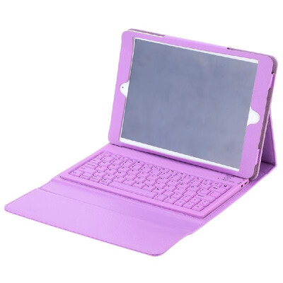 

KKMOON Ultra Thin Water Resistant Wireless Bluetooth Keyboard with Protective Folding PU Leather Case Cover for iPad Air for iPad
