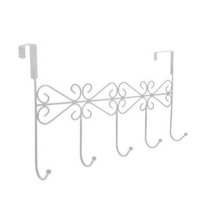 

Toponeto Bath Towel Hooks Over The Door Decorative 5 Hook Rack Clothes Coat Belt Hanger