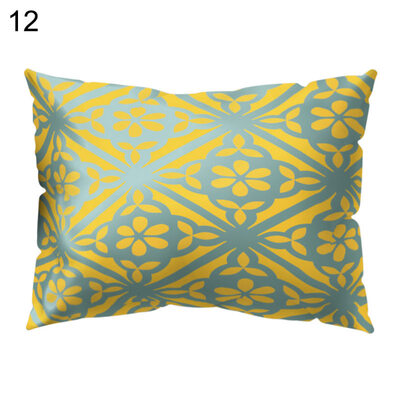 

Geometric Wave Circle Plaid Pillow Case Cushion Cover Sofa Bed Car Office Decor